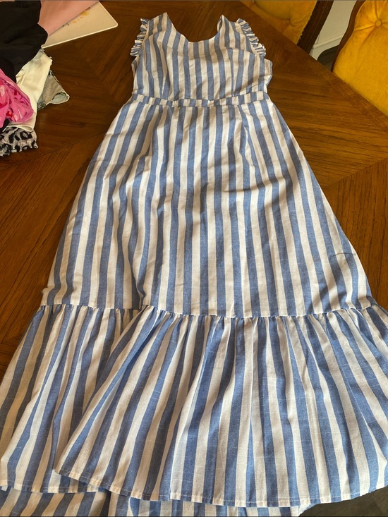Dresses & Skirts - Blue and White Striped Maxi Dress